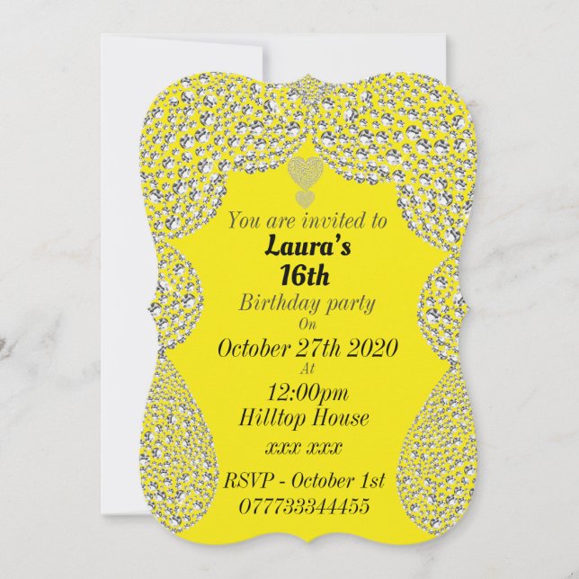 16º convites de festas de aniversários personaliza (Frente)