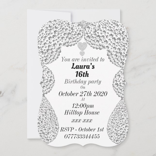 16º convites de festas de aniversários personaliza (Frente)