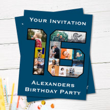 16.º Convite Fotográfico de Aniversário
