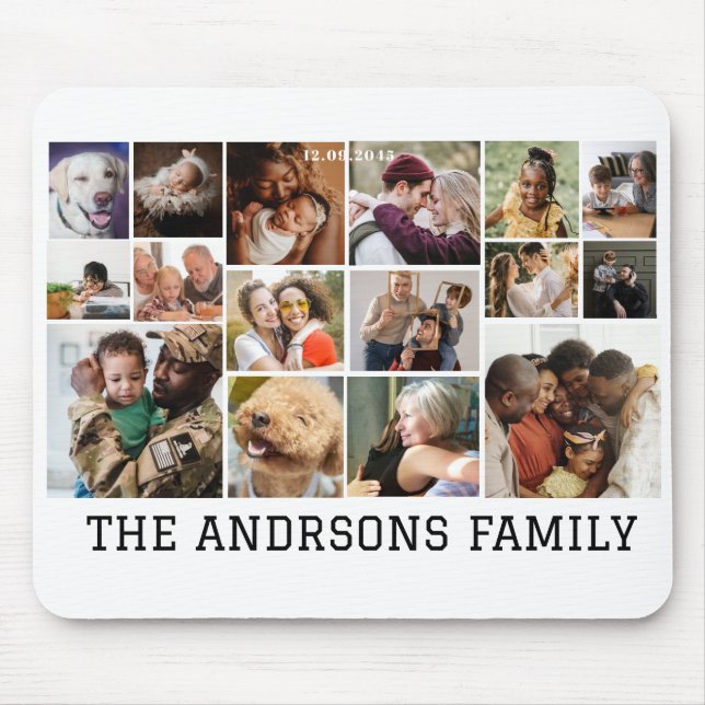 16 fotos no Mousepad (Frente)