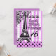 16.o Convite de Aniversário, Torre Francesa/Eiffel (Frente/Verso In Situ)