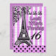 16.o Convite de Aniversário, Torre Francesa/Eiffel (Frente/Verso)