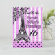 16.o Convite de Aniversário, Torre Francesa/Eiffel (Em pé/Frente)