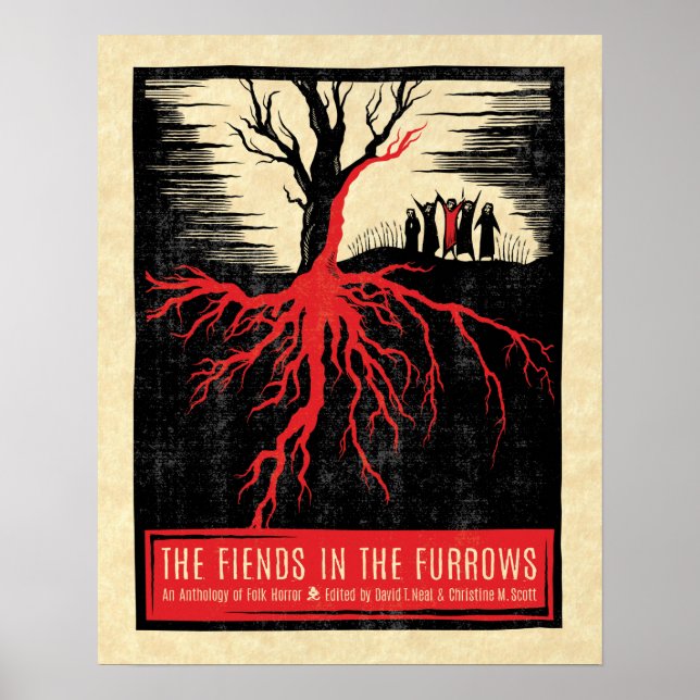 16" x 20" Os fundos no Poster Furrows (Frente)