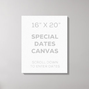 16" x 20" Special datam canvas