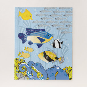 16x20 Art Deco Ocean Quebra-cabeça para Pessoas Co