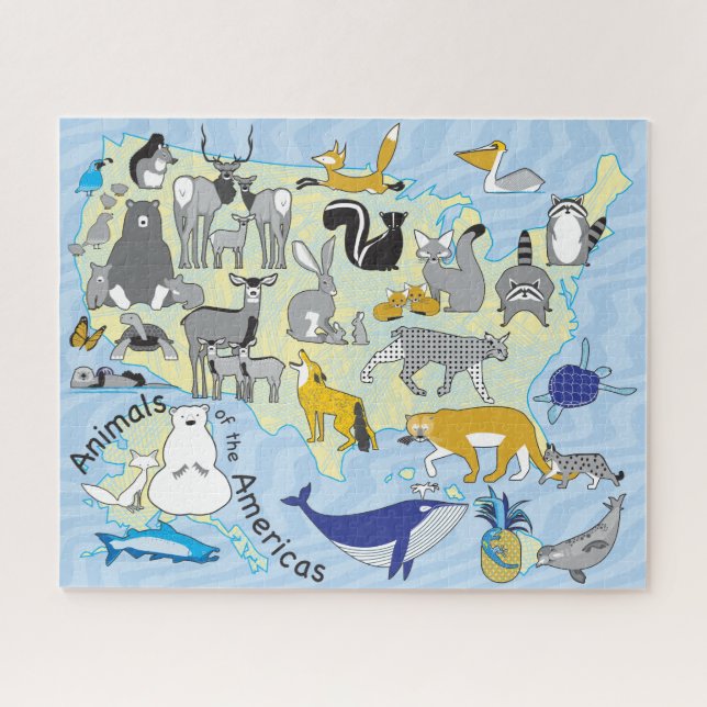 16x20 Quebra-cabeça de animais americanos para Pes (Horizontal)