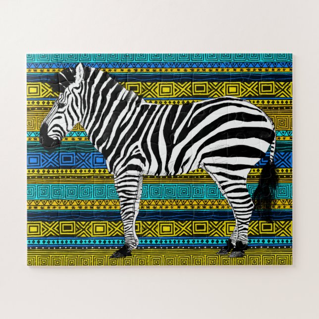 16x20 Zebra Quebra-cabeça para Crianças Colorcegas (Horizontal)