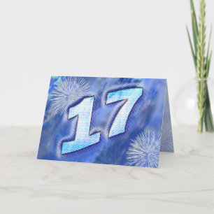 17º Cartão de aniversário com fogos de artifício