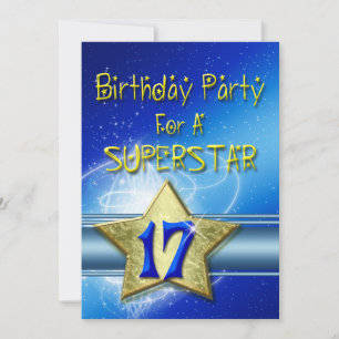17º Convite de aniversário para uma Superstar.