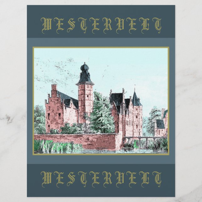 1729 A. de Haen Dutch Kasteel WESTERVELT (Verso)