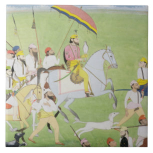 1796-1840) caças de Rajah Dhian Singh (com compan