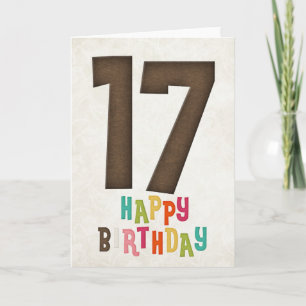 17.º aniversário - Design de Cartão de Aniversário
