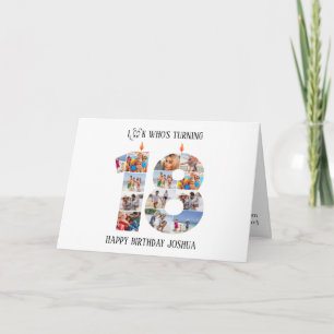 18º Cartão com fotos de aniversário