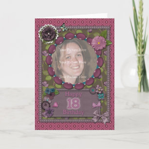 18º Cartão com fotos de aniversário