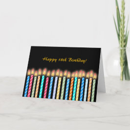 18º Cartão de Velas de Aniversário Personalizar