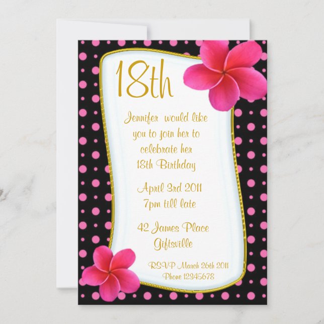 18º Convite de festas Franjapani (Frente)