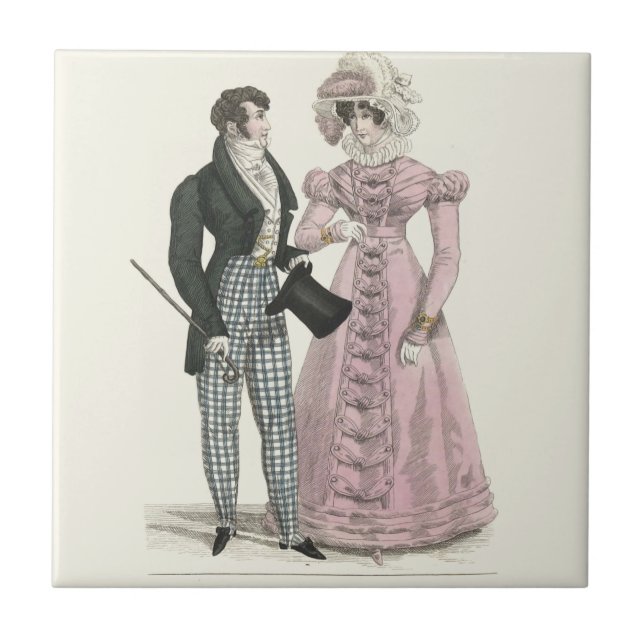 1823 Moda Mulher do Homem de Casamento Antiquado (Frente)