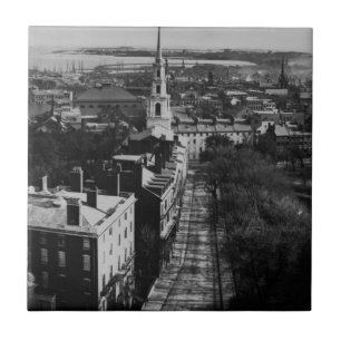 1859:  Uma vista de Boston da casa do estado