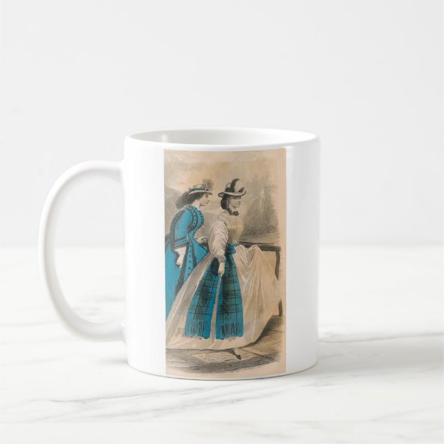 1864 Vestidos de viagem e canecas de chapéu de Pet (Esquerda)