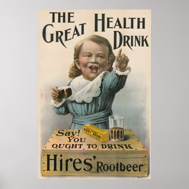 1892 Hires Root Beer Poster (Frente)