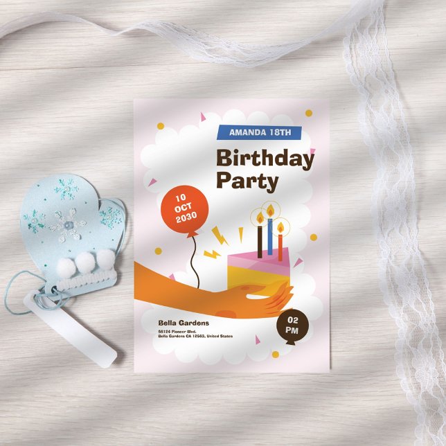 18.º Convite de Aniversário do Fundo Moderno (Criador carregado)