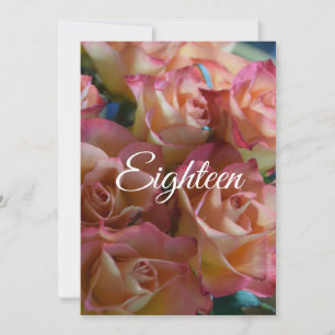 18 Rosas 18 Convite de aniversário