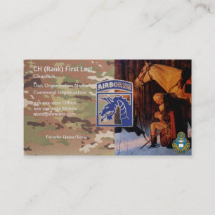 18o Praying do GW do cartão de visita do capelão