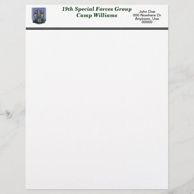 19º acampamento de forças especiais williams veter (Frente)