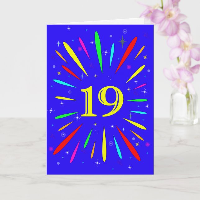 19º Cartão de Explosão de Aniversário (Orquídea)