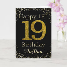 19º Cartão de Ouro de aniversário