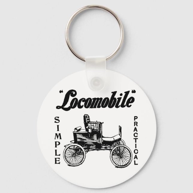 1901 Locomobile automobile e Chaveiro (Frente)