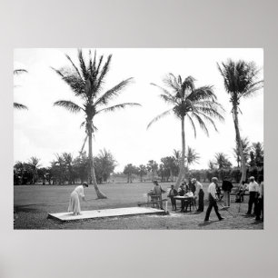 1904 Golfing Palm Beach Fl. Impressão