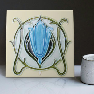 1905 Art Nouveau Gibbons Reino Unido Floral