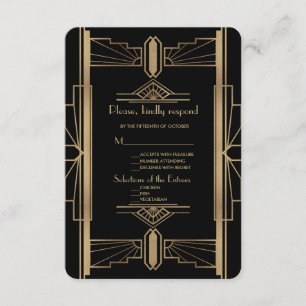 1920 Gatsby de Casamento Glamorous de 1920 RSVP
