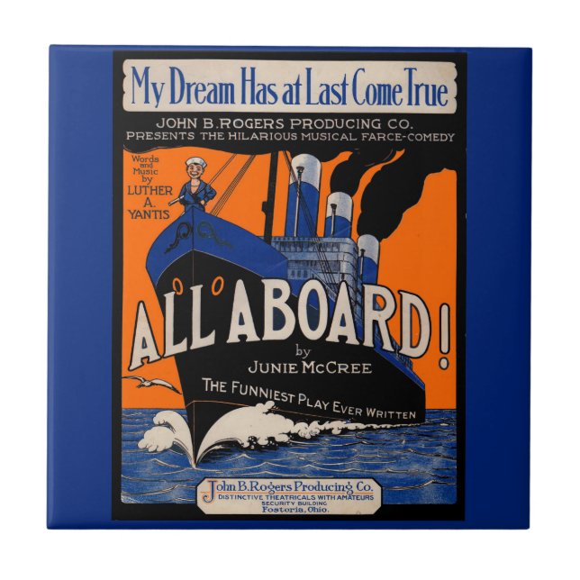 1921 All Aboard sheet music impressão (Frente)
