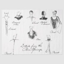 1925 Papel Tecidual das Modas Francesas