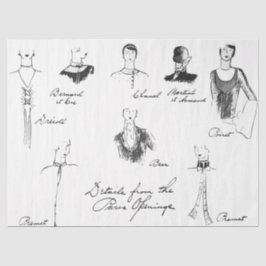 1925 Papel Tecidual das Modas Francesas