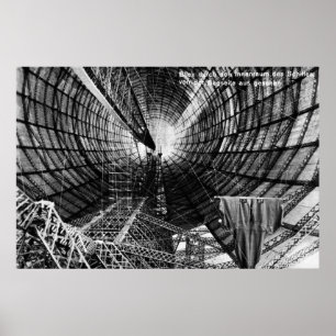 1929, nave Graf Zeppelin LZ 127, poster interior
