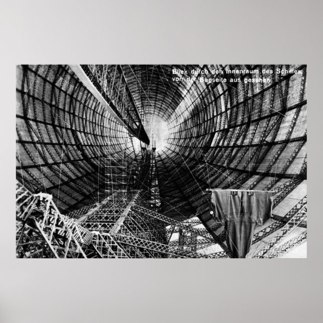 1929, nave Graf Zeppelin LZ 127, poster interior (Frente)