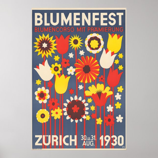 1930 Blumenfest Poster (Frente)