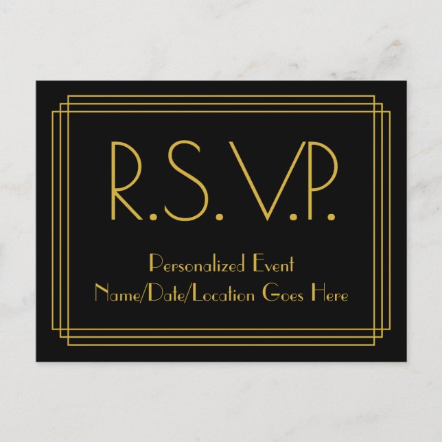1930 inspirou o "R.S.V.P." Cartão Postal (Frente)