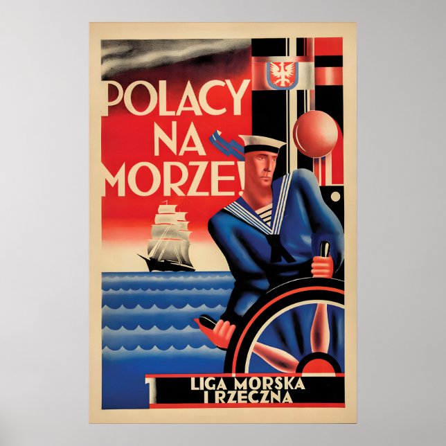 1930s Polish Poster Poles to the sea (Frente)