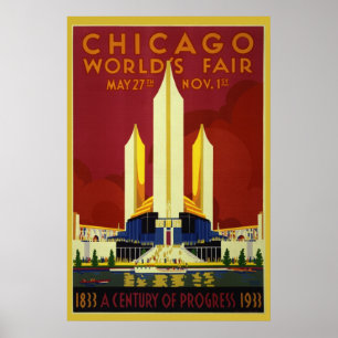 1933 poster da feira de mundo 36 x 24