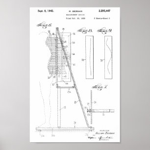 1942 Vintage Spinal Curves Impressão de Arte Paten