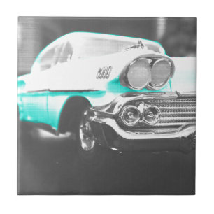 1958 Chevy Impala - carro clássico azul brilhante