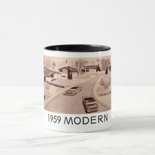 1959 genuínos caneca residencial modernista