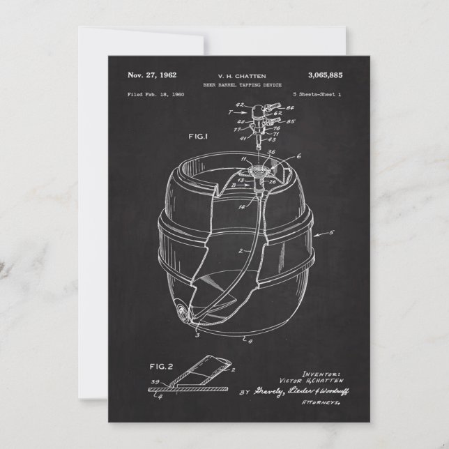 1960 Beer Barrel Patent (Frente)