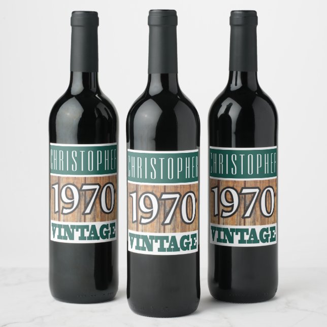 1970: Rótulo do Vinho de Nascimento (Garrafas)