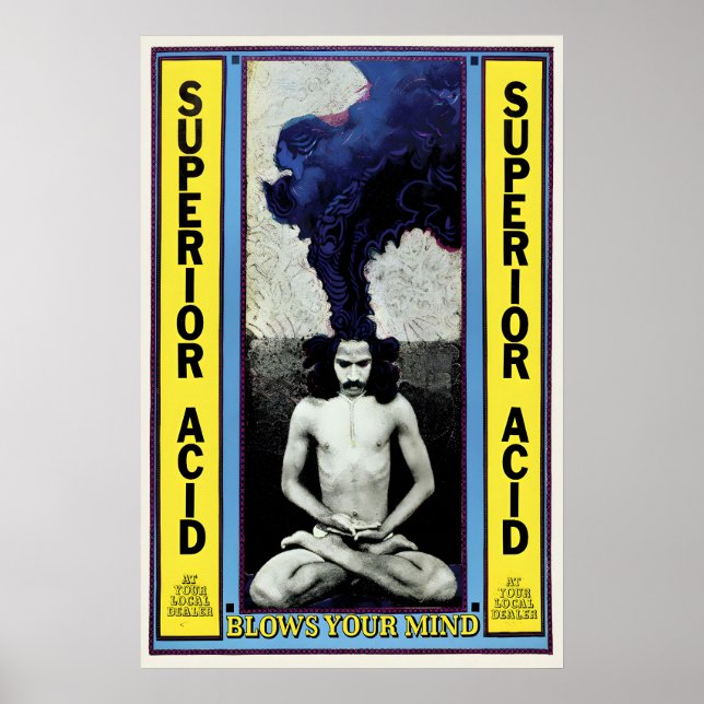 1970s poster Superior Acid Blows your mind (Frente)